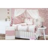 Kit Berço Americano Menina Amanda 10 Peças Rose Blush com Palha 100% Algodão - 1