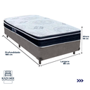 Ver imagem 3 de Cama Box e Colchão Orthosono D33 com Pillow Top Solteiro Anjos: Cinza