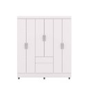 Ver imagem 2 de Guarda Roupa Casal Abruzzo 6 Portas de Bater 2 Gavetas com Cabideiro Branco G98 - Gran Belo