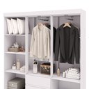 Ver imagem 5 de Guarda Roupa Casal Abruzzo 6 Portas de Bater 2 Gavetas com Cabideiro Branco G98 - Gran Belo