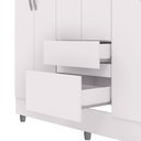 Ver imagem 6 de Guarda Roupa Casal Abruzzo 6 Portas de Bater 2 Gavetas com Cabideiro Branco G98 - Gran Belo