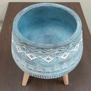 Ver imagem 5 de Cachepô Resina 52x40x40cm Cinza Vaso Decorativo Enfeite Casa Planta