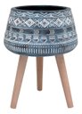 Ver imagem 1 de Cachepô Resina 52x40x40cm Cinza Vaso Decorativo Enfeite Casa Planta