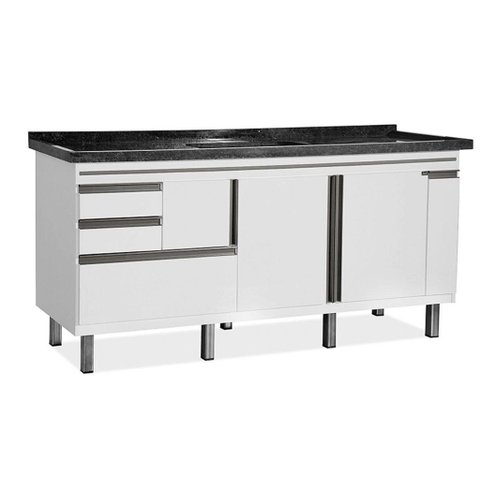 Gabinete de Cozinha Premium Mdf Elegância Praticidade 1,44m:branco