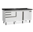 Ver imagem 1 de Gabinete de Cozinha Premium Mdf Elegância Praticidade 1,44m:branco