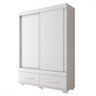 Guarda-roupa Solteiro Sereno 2 Portas 2 Gavetas Branco - Caemmun - 2