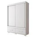 Ver imagem 2 de Guarda-roupa Solteiro Sereno 2 Portas 2 Gavetas Branco - Caemmun