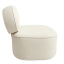 Ver imagem 2 de Poltrona Giratória com Encosto Curvo e Base Estofada Capri – Exclusiva Bouclé Off White