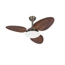 Ver imagem 1 de Ventilador Teto Potente Sala 3 Pás Madeira Trevo Ventax 110v