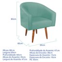 Ver imagem 3 de Poltrona Decorativa Jade Design Moderno Sala de Estar Quarto Escritório Confortável Luxo Pés Palito 