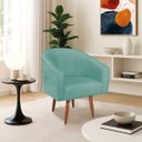 Ver imagem 1 de Poltrona Decorativa Jade Design Moderno Sala de Estar Quarto Escritório Confortável Luxo Pés Palito 