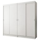 Ver imagem 1 de Conjunto 2 Guarda-Roupas 4 Portas de Correr Branco Tokio Madesa