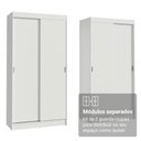 Ver imagem 6 de Conjunto 2 Guarda-Roupas 4 Portas de Correr Branco Tokio Madesa