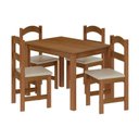 Ver imagem 3 de Mesa com 4 Cadeiras Madeira - Praiana Arauna Freijó Mod02