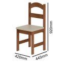 Ver imagem 2 de Mesa com 4 Cadeiras Madeira - Praiana Arauna Freijó Mod02