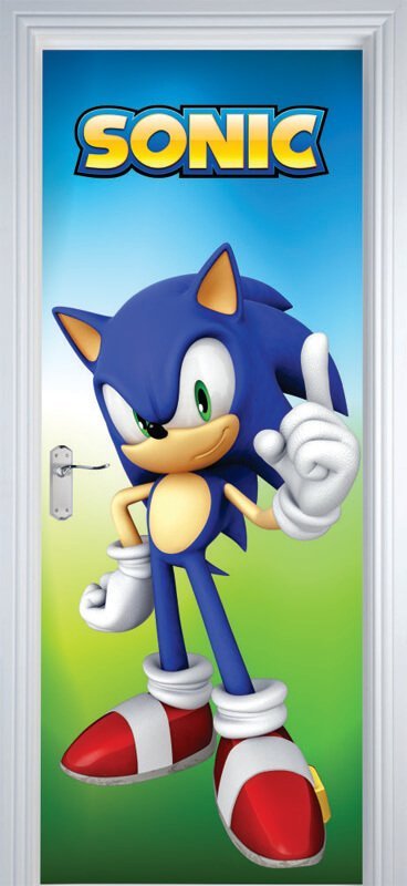Adesivo para Porta Desenho Sonic - Fran Adesivos de Parede