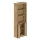 Ver imagem 4 de Armário Alto para Escritório 171,5x60cm com 2 Portas e 5 Prateleiras Amêndoa