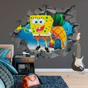 Ver imagem 1 de Adesivo 3D Buraco na Parede - Bob Esponja Siri Cascudo Decor