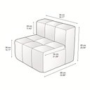Ver imagem 3 de Sofá Modular Central 1 Lugar 84cm Kappesberg Boucle Titanio