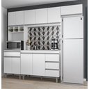 Ver imagem 1 de Armário de Cozinha Modulada Andréia 240 Cm sem Tampo Branco Ajl
