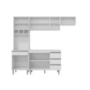 Ver imagem 3 de Armário de Cozinha Modulada Andréia 240 Cm sem Tampo Branco Ajl