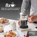 Ver imagem 3 de Elite Gourmet Fp1223x French Press Elétrica 1l Borosilicato Branco