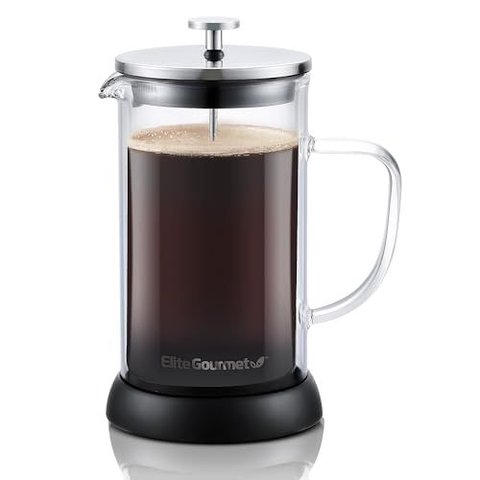 Elite Gourmet Fp1223x French Press Elétrica 1l Borosilicato Branco