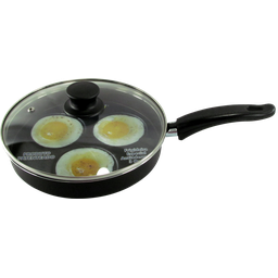 Frigideira 3 Ovos Teflon Com Tampa De Vidro N°22 - 1