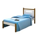 Ver imagem 4 de Cama Solteiro Juvenil Helo Retrô com Cabeceira MDF Branco Divaloto Móveis