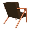 Ver imagem 3 de Conjunto 2 Poltronas Monalisa Com Braços de Madeira Corano Marrom - LM DECOR
