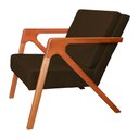 Ver imagem 2 de Conjunto 2 Poltronas Monalisa Com Braços de Madeira Corano Marrom - LM DECOR
