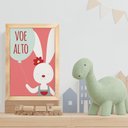 Ver imagem 4 de Kit 4 Quadros Infantil Leão Animais Bichos Frases 20x30cm Titulos Moldura Mel