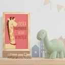 Ver imagem 5 de Kit 4 Quadros Infantil Leão Animais Bichos Frases 20x30cm Titulos Moldura Mel