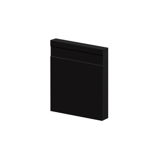 Guarnição Poliestireno 10cm Frisado Preto 41010 Arquitech