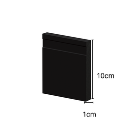 Guarnição Poliestireno 10cm Frisado Preto 41010 Arquitech - 2