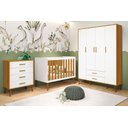 Ver imagem 6 de Berço Americano Multifuncional Isis 2 em 1 Branco Fosco/ Savana Fosco P/ Quarto do Bebê - Reller