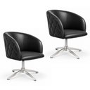 Ver imagem 2 de Kit 2 Poltronas Giratória Corino Premium Base Alumínio Maya