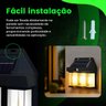 Luminaria Solar Arandela Led Filamento Sensor de Movimento Presença Iluminaçao Externa Jardim Quinta - 9