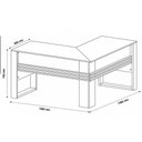 Ver imagem 2 de Mesa de Canto para Escritório em L Angular Detalhe Ripado Nogal/preto