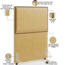 Ver imagem 4 de Cabeceira Box Solteiro com Tachas 100 Cm Vicenza L02 Couríssimo Casco Fendi - Lyam Decor