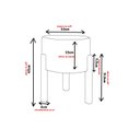 Ver imagem 5 de Conjunto 2 Puff Banqueta Redonda Couro Linho Bege com Pés de Madeira – Sala, Quarto e Penteadeira