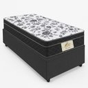 Ver imagem 1 de Box Baú Solteiro com Colchão Gazin Molas Bonnel Grafite/preto