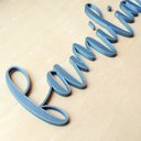 Ver imagem 2 de Adorno De Parede Família - Palavra Decorativa, Quadro, lettering - Toque 3D:Cinza