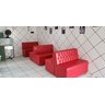 Poltrona Sofa Booth 110cm Capitone a Mão Vermelho Sku18 - 2