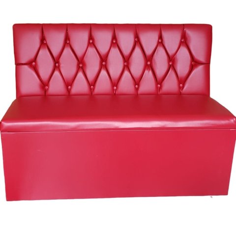 Poltrona Sofa Booth 110cm Capitone a Mão Vermelho Sku18