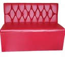 Ver imagem 1 de Poltrona Sofa Booth 110cm Capitone a Mão Vermelho Sku18