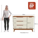 Ver mais imagens de Cômoda Infantil Crescer T301-Arje 3 Gavetas MDF-MDP Puxador Cava Embutido Amadeirado Kappesberg