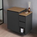 Ver imagem 5 de Gabinete de Banheiro Suspenso 60cm com 1 Porta e 2 Gavetas Bahamas Art In Móveis