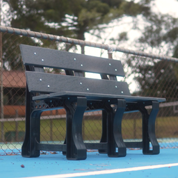 Banco de Jardim Madeira Plástica 1,10 M:cinza Escuro/kit Zincado Branco - 3