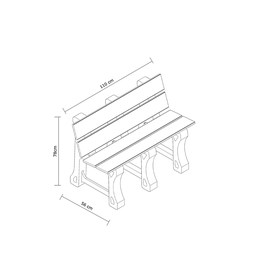 Banco de Jardim Madeira Plástica 1,10 M:cinza Escuro/kit Zincado Branco - 4
